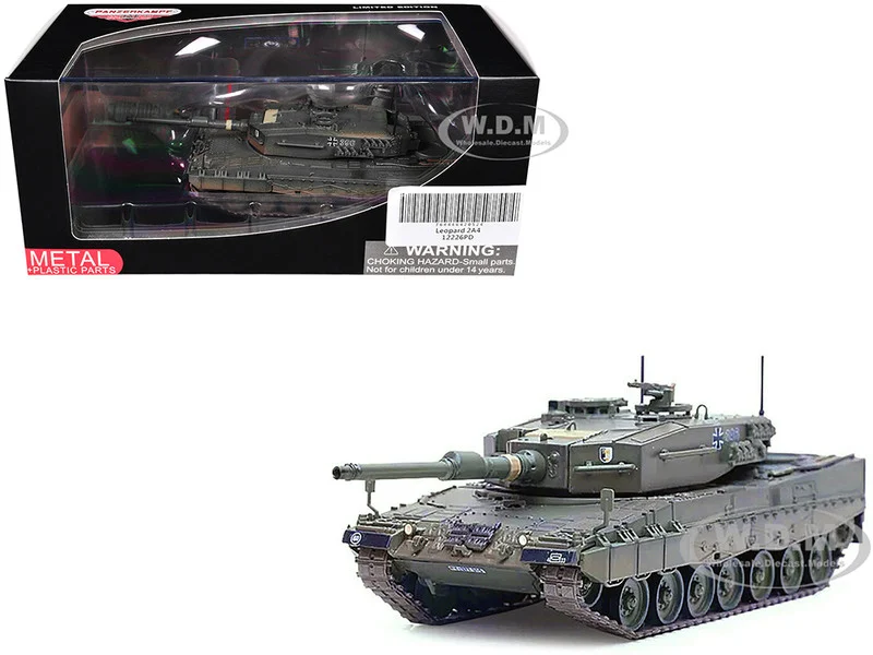 Leopard 2A4 Main Battle Tank with Snorkel "Green Camouflage" German Army "Armor Premium" Series 1/72 Diecast Model by Panzerkampf - Military Models