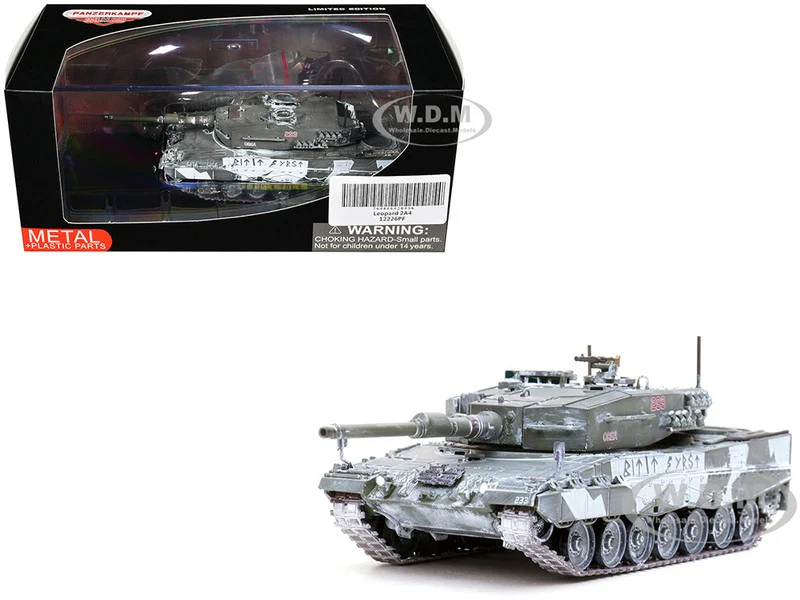 Leopard 2A4 Main Battle Tank with Snorkel "Winter Camouflage" Norwegian Army "Armor Premium" Series 1/72 Diecast Model by Panzerkampf - Military Models