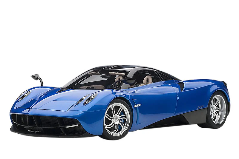 Pagani Huayra Metallic Blue with Black Top and Silver Wheels 1/12 Model Car by Autoart - Pagani Models