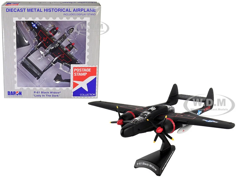 Northrup P-61 Black Widow Fighter Aircraft "Lady in the Dark, 548th Night Fighter Squadron" United States Army Air Forces 1/120 Diecast Model Airplane by Postage Stamp