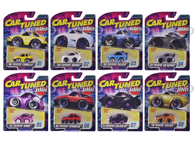 JDM Tuners Series 2 Set of 8 Pieces Diecast Model Cars by CarTuned - Other