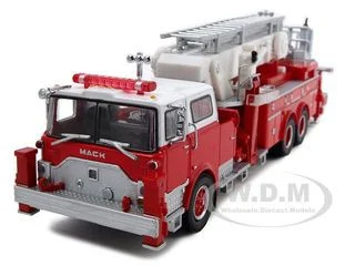 Mack CF Aerialscope Fire Engine Red and White Limited Edition to 1500 pieces Worldwide 1/64 Diecast Model by Code 3 - Fire and Rescue Models