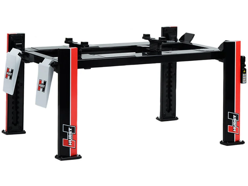 Adjustable Four Post Lift "Hurst Performance" for 1/18 Scale Diecast Model Cars by Greenlight - Accessories
