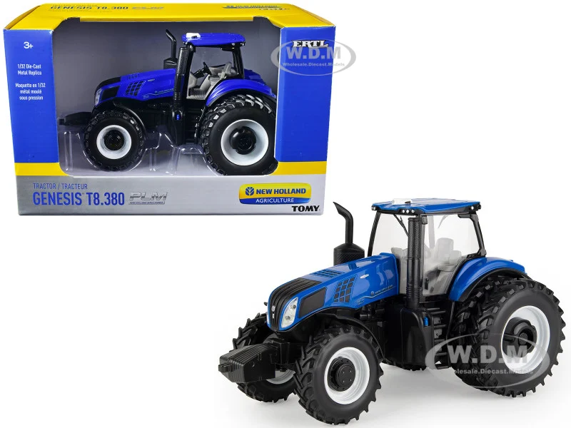 New Holland Genesis T8.380 Tractor with Dual Wheels Blue "New Holland Agriculture" Series 1/32 Diecast Model by ERTL TOMY - Tractors & Farm Models