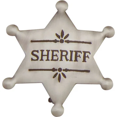 Old West Deluxe Silver Sheriff's Badge - Collector's Armoury, Ltd