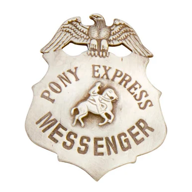 Old West Silver Pony Express Badge - Collector's Armoury, Ltd