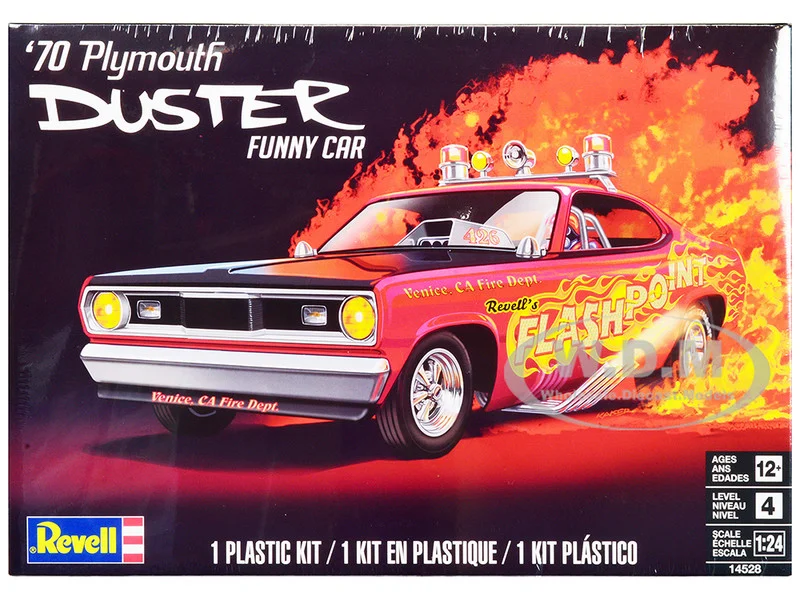 Level 4 Model Kit 1970 Plymouth Duster Funny Car 1/24 Scale Model by Revell - Plymouth Models