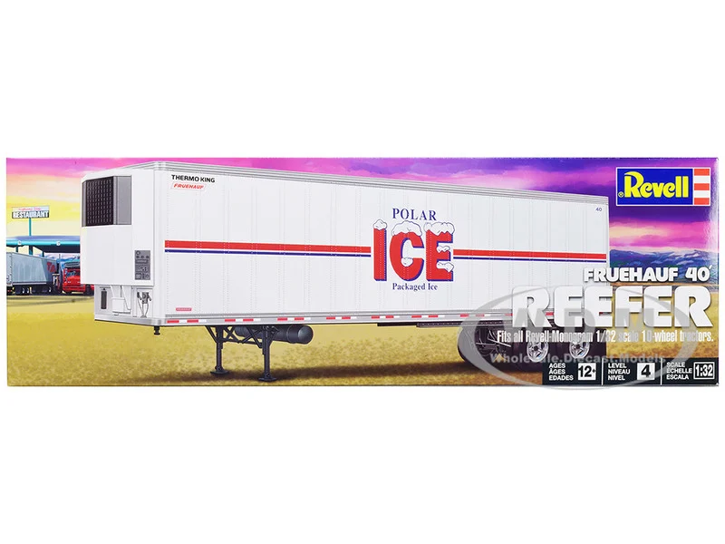 Level 4 Model Kit Fruehauf 40' Refrigerated Trailer "Polar ICE" 1/32 Scale Model by Revell - Model Kits (To Built)