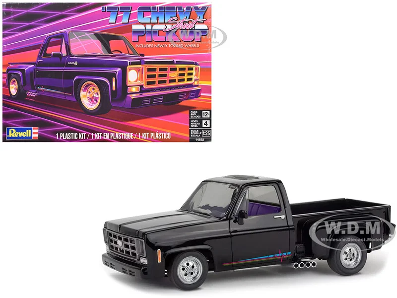 Level 4 Model Kit 1977 Chevrolet Street Pickup Truck 1/25 Scale Model by Revell - Chevrolet Models