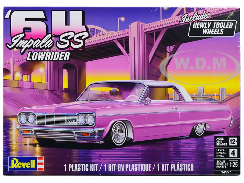 Level 4 Model Kit 1964 Chevrolet Impala SS Lowrider 1/25 Scale Model by Revell - Chevrolet Models