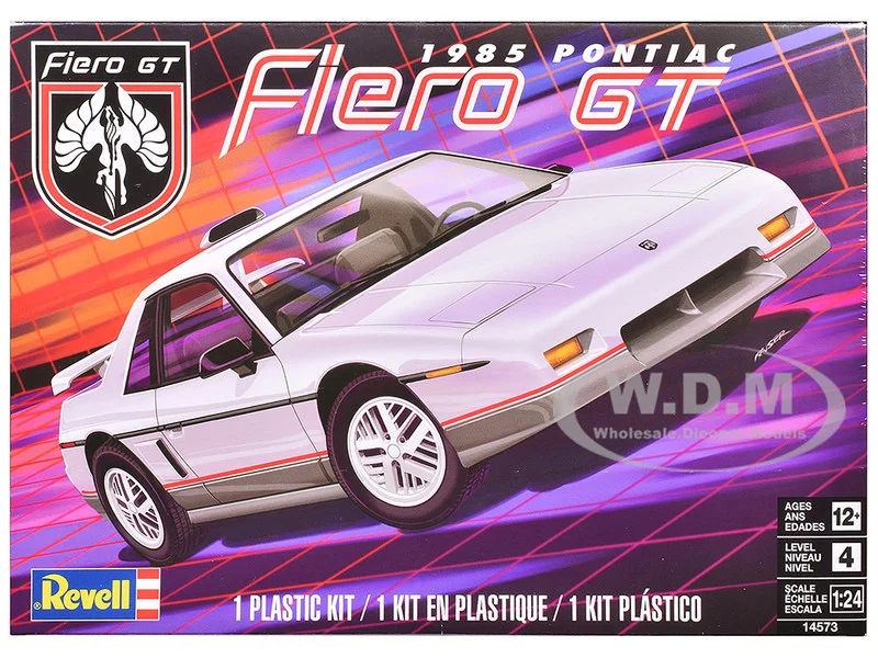 Level 4 Model Kit 1985 Pontiac Fiero GT 1/24 Scale Model by Revell - Pontiac Models