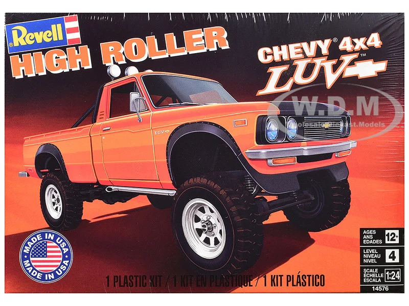 Level 4 Model Kit Chevrolet LUV 4x4 Pickup Truck "High Roller" 1/24 Scale Model by Revell - Chevrolet Models