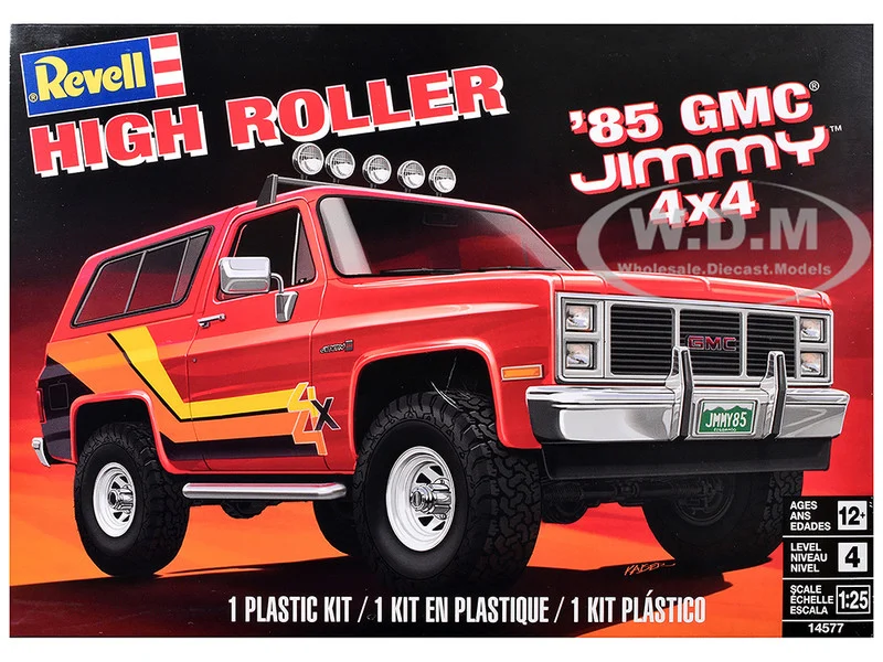 Level 4 Model Kit 1985 GMC Jimmy 4x4 "High Roller" 1/25 Scale Model by Revell - GMC Models