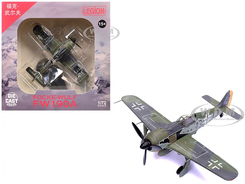 Focke-Wulf Fw 190A Aircraft "Black 13, 8./JG 2 Richthofen, France" (1943) German Luftwaffe 1/72 Diecast Model Airplane by Legion