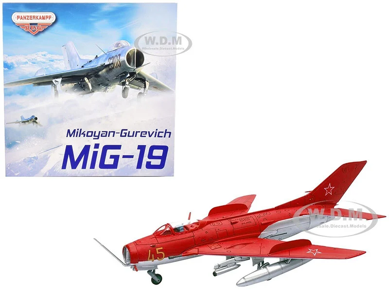 Mikoyan-Gurevich MiG-19S Farmer C Fighter Aircraft "Yellow 45" "VVS Display Team, Soviet Air Force, Kubinka Air Base" (1960) "Wing" Series 1/72 Diecast Model by Panzerkampf