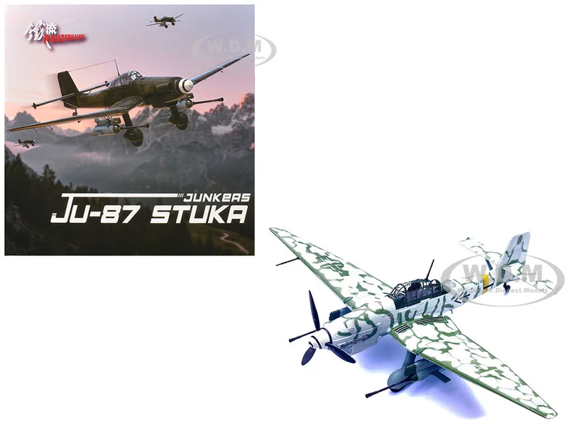 Junkers Ju 87G2 Stuka Bomber Aircraft "10.(Pz)/SG 2 Immelmann, Markisch Friedland, Pomerania" (1945) German Luftwaffe "Wing" Series 1/72 Diecast Model by Panzerkampf - Military Models