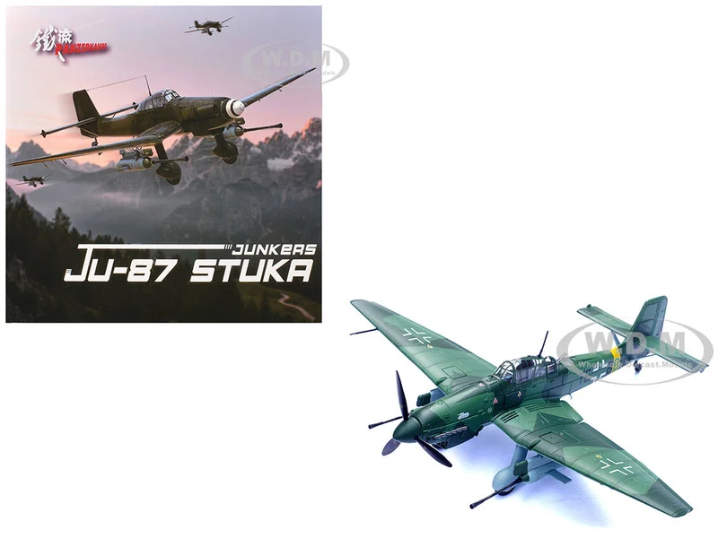 Junkers Ju 87G2 Stuka Bomber Aircraft "10.(Pz)/SG 2 Immelmann, T6+BB, Oberst Hans-Ulrich Rudel, Romania" (1944) German Luftwaffe "Wing" Series 1/72 Diecast Model by Panzerkampf