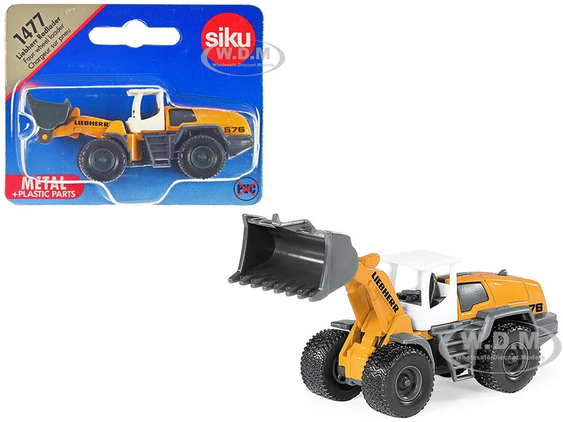 Liebherr 576 Wheel Loader Yellow with White Top Diecast Model by Siku - Construction Models