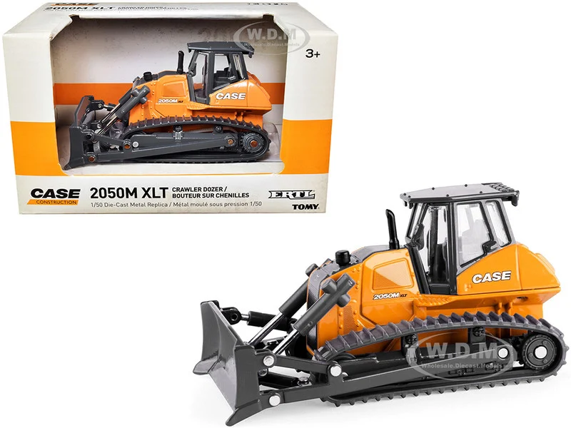 Case 2050M XLT Crawler Dozer "Case Construction" 1/50 Diecast Model by ERTL TOMY - Construction Models