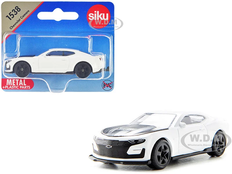 Chevrolet Camaro White with Black Hood Diecast Model Car by Siku - Chevrolet Models