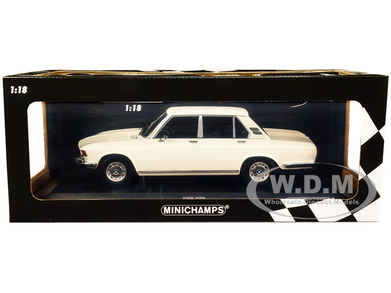 1968 BMW 2500 White Limited Edition to 504 pieces Worldwide 1/18 Diecast Model Car by Minichamps - BMW Models