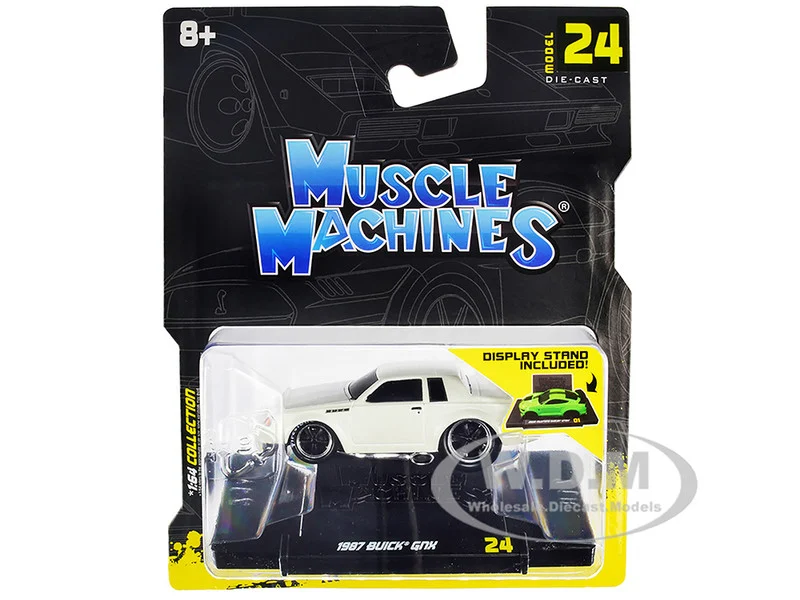 1987 Buick GNX Pearl White 1/64 Diecast Model Car by Muscle Machines - Buick Models