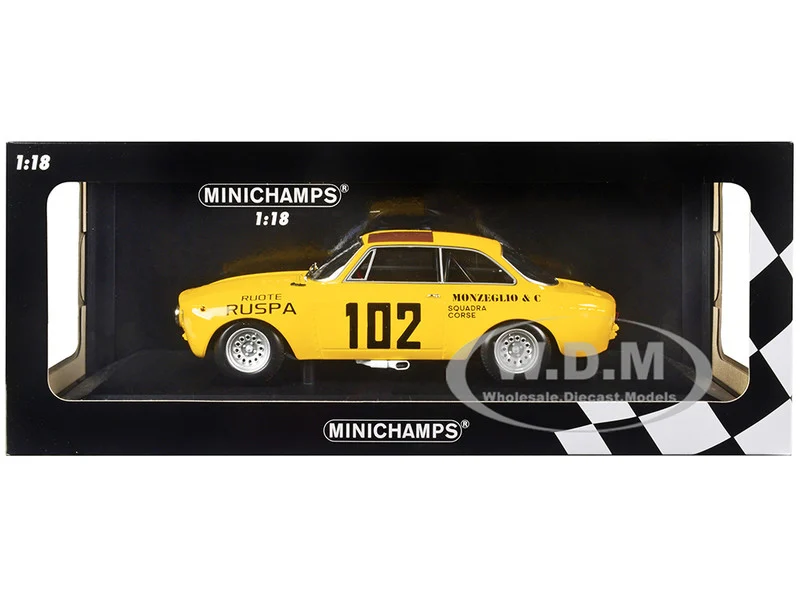 Alfa Romeo GTA #102 Maurizio Zanetti - Renzo Ruspa "Monzeglio Squadra Corse" Targa Florio (1971) Limited Edition to 300 pieces Worldwide 1/18 Diecast Model Car by Minichamps