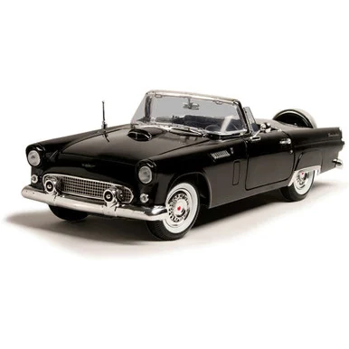 1956 FORD THUNDERBIRD 1/18 DIE CAST MODEL - BLACK Motormax (73173H)
