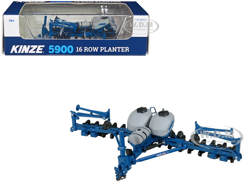 Kinze 5900 16 Row Planter Blue (Diecast Metal Replica) 1/64 Diecast Model by SpecCast - Tractors & Farm Models