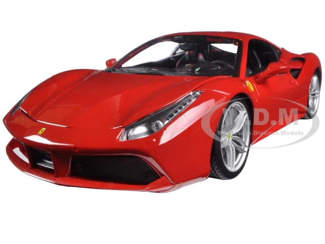 Ferrari 488 GTB Red 1/18 Diecast Model Car by Bburago - Ferrari Models