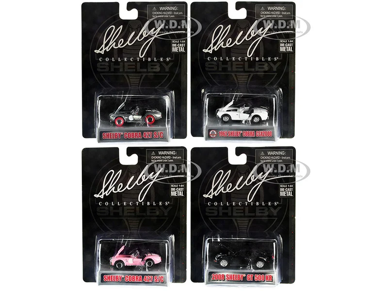 "Carroll Shelby 50th Anniversary" 4 piece Set 2022 Release Q 1/64 Diecast Model Cars by Shelby Collectibles - Shelby Models