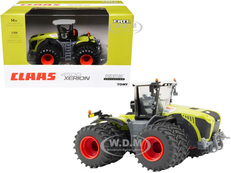 Claas 4500 Xerion Tractor with Dual Wheels Green with Gray Top "Prestige Collection" 1/64 Diecast Model by ERTL TOMY - Tractors & Farm Models