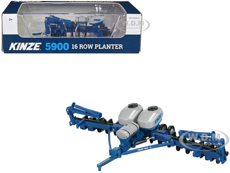 Kinze 5900 16 Row Planter Blue (Plastic Replica) 1/64 Model by SpecCast - Tractors & Farm Models