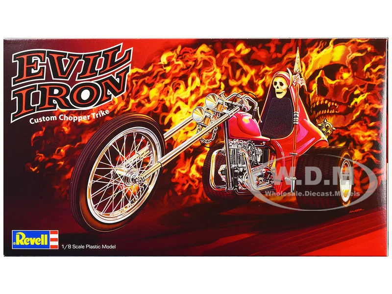 Level 5 Model Kit Evil Iron Custom Chopper Trike 1/8 Scale Model by Revell - Model Kits (To Built)