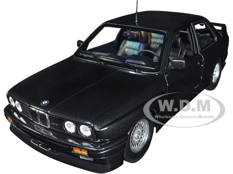 1987 BMW M3 Street Black Metallic 1/18 Diecast Model Car by Minichamps - BMW Models