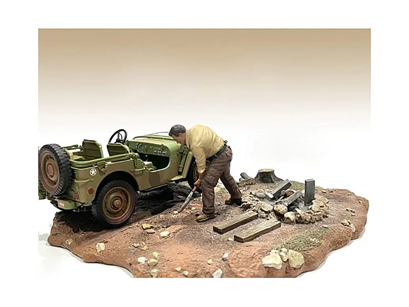 "4X4 Mechanic" Figure 4 for 1/18 Scale Models by American Diorama - Accessories