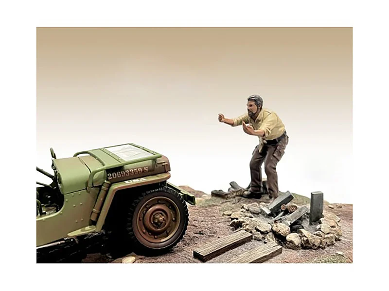 "4X4 Mechanic" Figure 6 for 1/18 Scale Models by American Diorama - Accessories