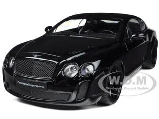 Bentley Continental Supersports Black 1/18 Diecast Car Model by Welly - Bentley Models