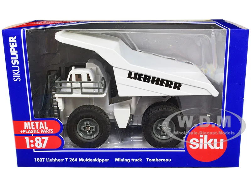 Liebherr T 264 Mining Truck White 1/87 (HO) Diecast Model by Siku - Liebherr Models