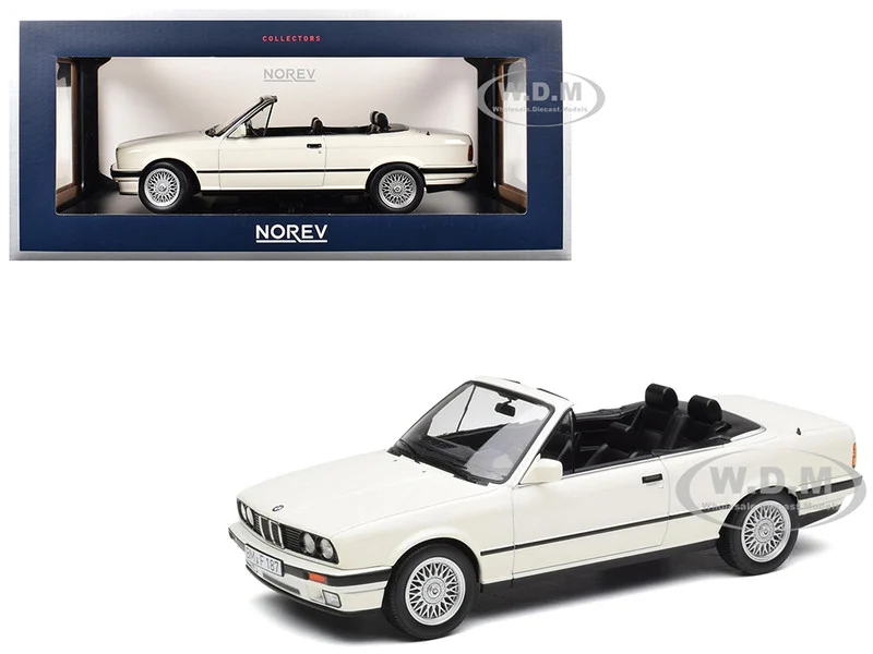 1991 BMW 325i Cabriolet Alpine White 1/18 Diecast Model Car by Norev - BMW Models