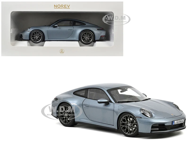 2024 Porsche 911 Carrera Polar Silver Metallic 1/18 Diecast Model Car by Norev - Porsche Models