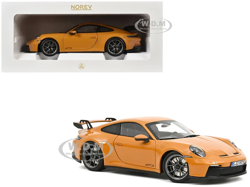 2021 Porsche 911 GT3 Bahama Yellow 1/18 Diecast Model Car by Norev - Porsche Models