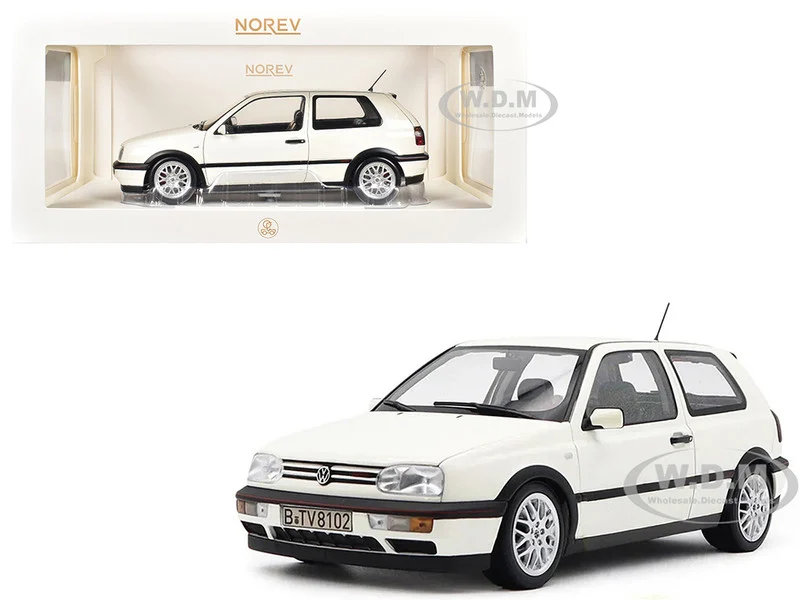 1996 Volkswagen Golf GTI Candy White "20 Years Anniversary Edition" 1/18 Diecast Model Car by Norev - Volkswagen Models