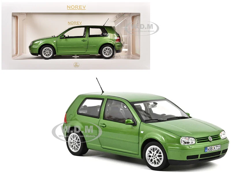 1998 Volkswagen Golf GTI Green Metallic 1/18 Diecast Model Car by Norev - Volkswagen Models