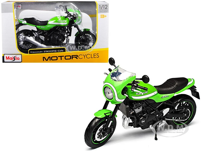 Kawasaki Z900RS Cafe Green 1/12 Diecast Motorcycle Model by Maisto - Kawasaki Motorcycles