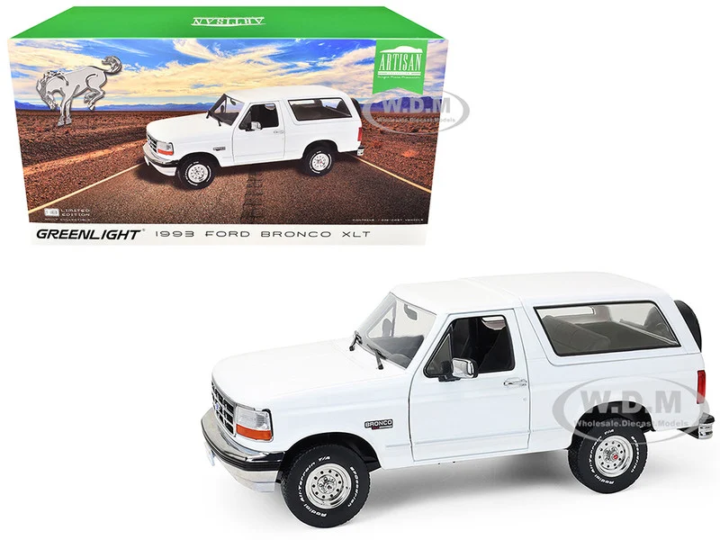 1993 Ford Bronco XLT Oxford White "Artisan Collection" 1/18 Diecast Model Car by Greenlight - Ford Models