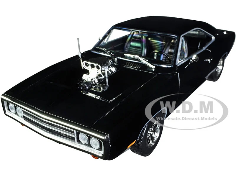 1970 Dodge Charger with Blown Engine Black "Artisan Collection" Series 1/18 Diecast Model Car by Greenlight - Dodge Models