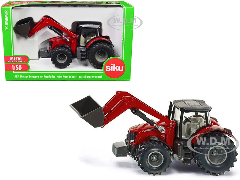 Massey Ferguson 8690 Tractor with Front Loader Red 1/50 Diecast Model by Siku - Massey Ferguson Models