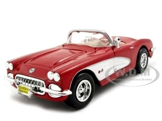 1959 Chevrolet Corvette Convertible Red 1/24 Diecast Model Car by Motormax - Chevrolet Models