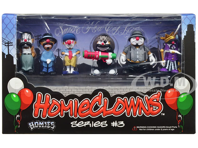 "HomieClowns" Series 3, 2-Inch Figures Set of 6 Pieces by Homies